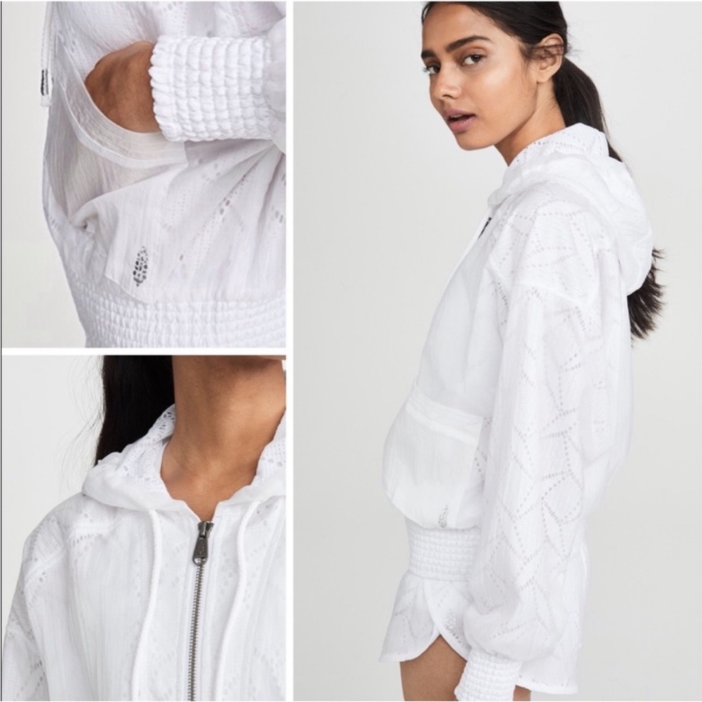 NWOT FP Movement White Salt Spray Jacket Sz L